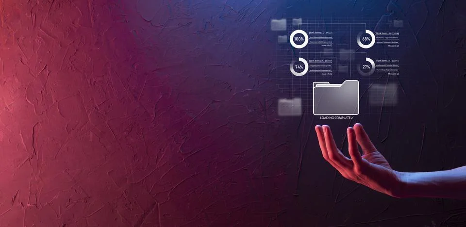 Business developer hand using board framework on virtual modern computer show Stock Photos