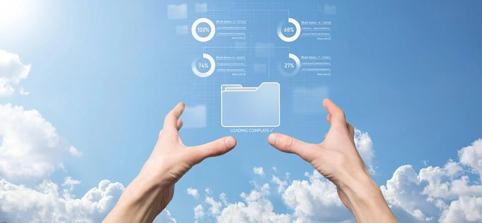 Business developer hand using board framework on virtual modern computer show Stock Photos