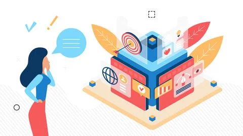 Business developing creative and advertisement department 스톡 일러스트