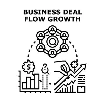 Business developing deal flow growth concept Illustrazione stock