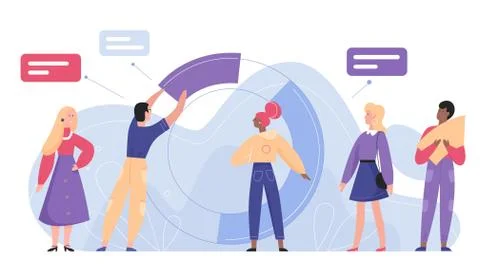 Business development analysis flat character flat vector illustration concept Ilustración de archivo