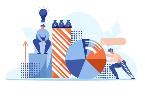 Business development and strategy concept. Hard work to growth business Stock-Illustration