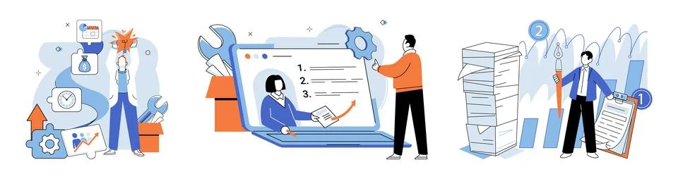Business development. Diverse groups bring fresh perspectives and ideas to table Stock Illustration