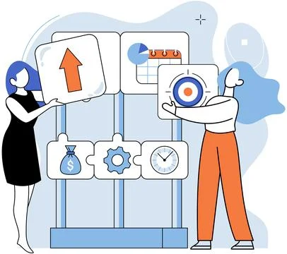 Business development. Effective management empowers and motivates employees 스톡 일러스트