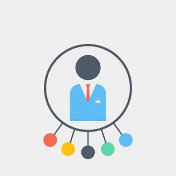 Business development icon flat stock vector illustration Stock Illustration