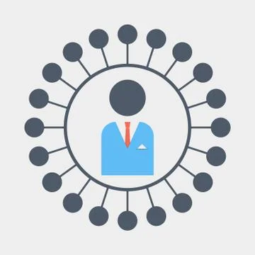 Business development icon flat stock vector illustration Stock Illustration