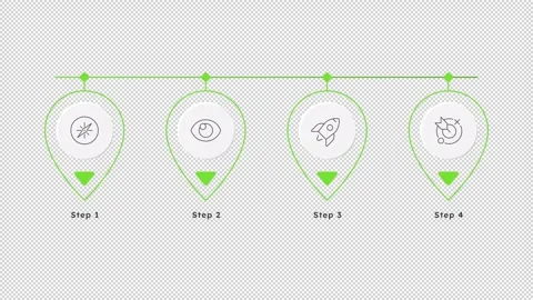Business development infographic 4 steps template animation Stock Footage 331846479