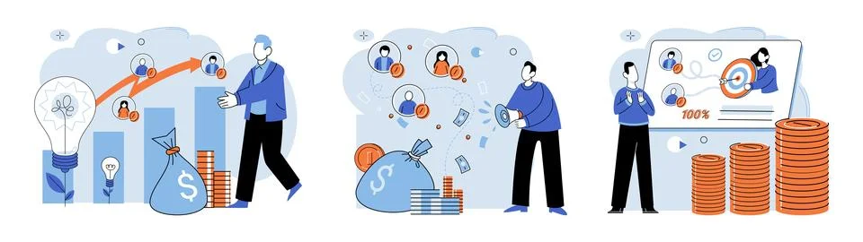 Business development. Job applications require attention to detail and Stock Illustration
