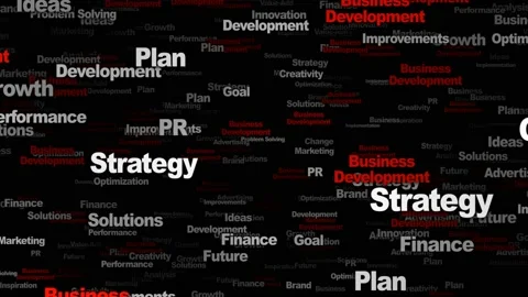 BUSINESS DEVELOPMENT Keywords Animation, Background, Loop 스톡 동영상 143819459
