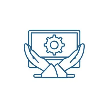 Business development line icon concept. Business development flat vector symbol 스톡 일러스트