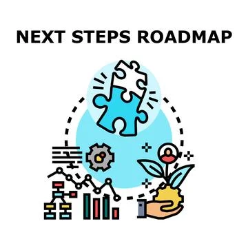 Business development next steps roadmap strategy planning Иллюстрация