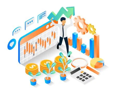 Business development over time Stock Illustration