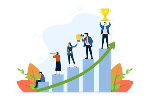 Business development plan concept for improvement Illustrazione stock