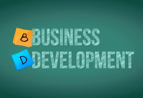 Business development post illustration Stockillustratie