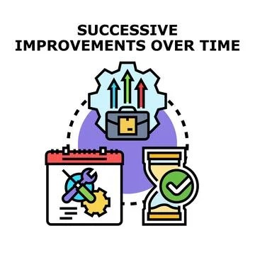 Business development process improving through time management Stock Illustration