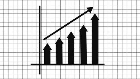 Business Development Statistics Animation with Revenue Growth Trend Vídeos de archivo 337009157