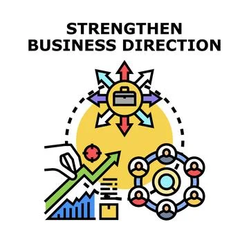 Business development strategy optimizing growth and leadership goals Stock Illustration