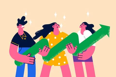 Business development, success, teamwork concept Stock Illustration