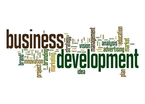 Business development word cloud Stock Illustration