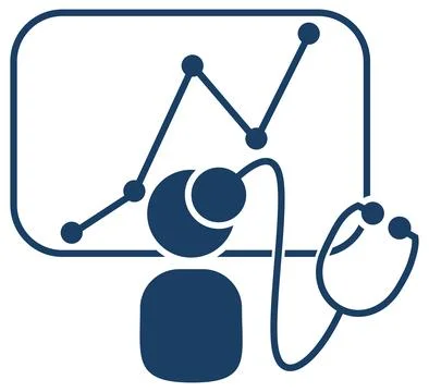 Business Diagnostics Icon vector. Isolated dark blue symbol Stock Illustration