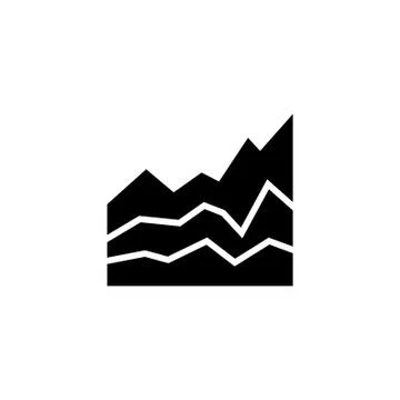 Business Diagram, Graph Chart Flat Vector Icon Stock Illustration
