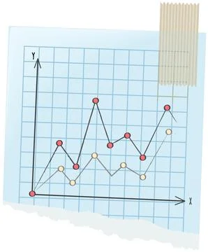 Business diagram on paper sheet. Data analysis, audit, project management Illustrazione stock