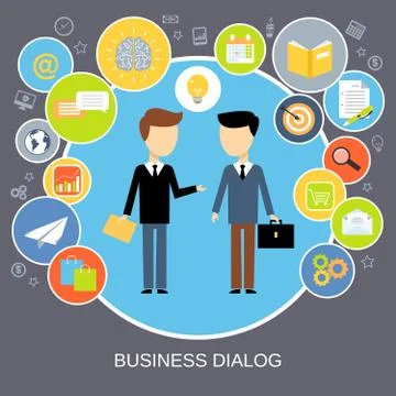 Business dialog concept Stock Illustration