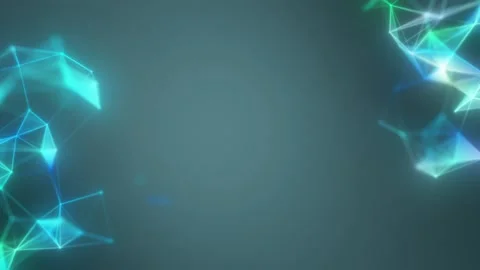 Business digital background. Rotating lines and reflective planes on a blurred Video stock 229683026