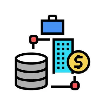 Business digital processing color icon vector illustration Illustrazione stock