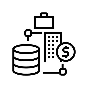 Business digital processing line icon vector illustration Stock Illustration