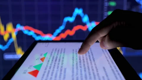 Business Digital Tablet  Stock Footage 194878890