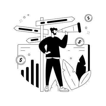 Business direction abstract concept vector illustration. Stockillustratie