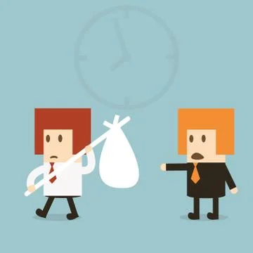 Business dismiss Stock Illustration