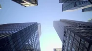 Business District Of Global Banking City With Skyscraper Buildings Stock Footage