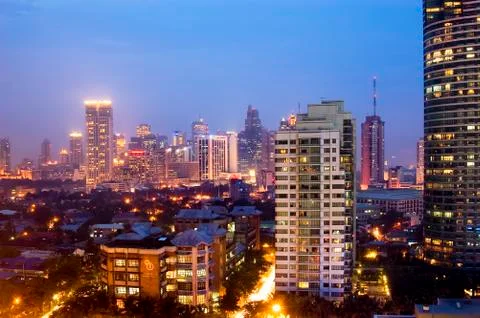 Business district Foto stock