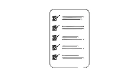 Business to do checklists reports doodle whiteboard animation Stock Footage 264960470