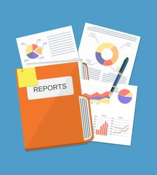 Business document concept Illustrazione stock