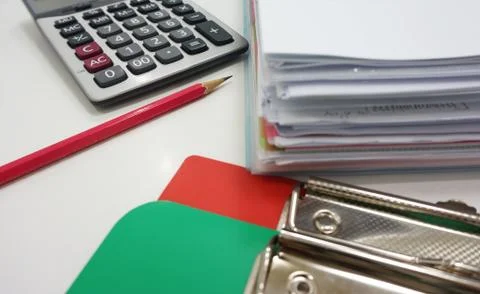 Business document on desk Stock Photos