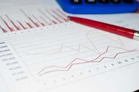 Business document graph Stock Photos