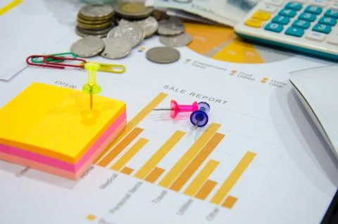 Business document graph Stock Photos