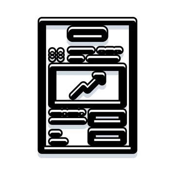 Business document with growth chart and data analysis イラスト素材
