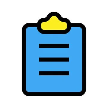 Business document icon line isolated on white background. Black flat thin i.. Stock Illustration