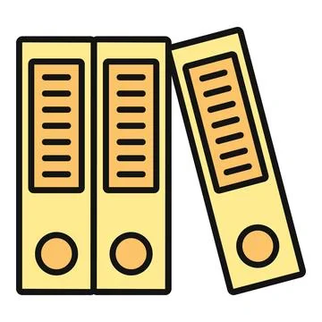 Business document organization binders archive flat icon イラスト素材