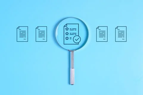 Business document paper icon, Document Management System, DMS Foto stock