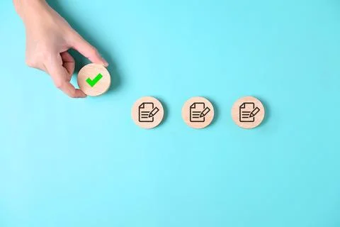 Business document paper icon, Document Management System, DMS Stockfoto's