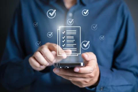 Business document paper icon, Document Management System, DMS. Foto stock
