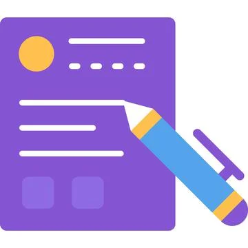 Business document vector icon isolated on white Stock Illustration