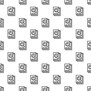 Business documents with charts and graphs seamless pattern Illustrazione stock