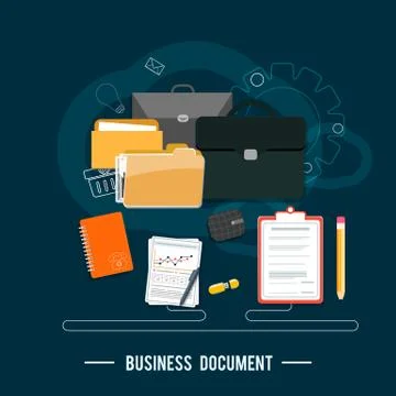 Business documents concept 스톡 일러스트