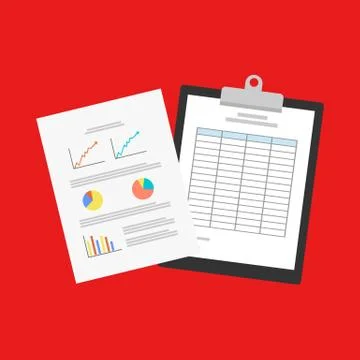 Business documents. Stock Illustration